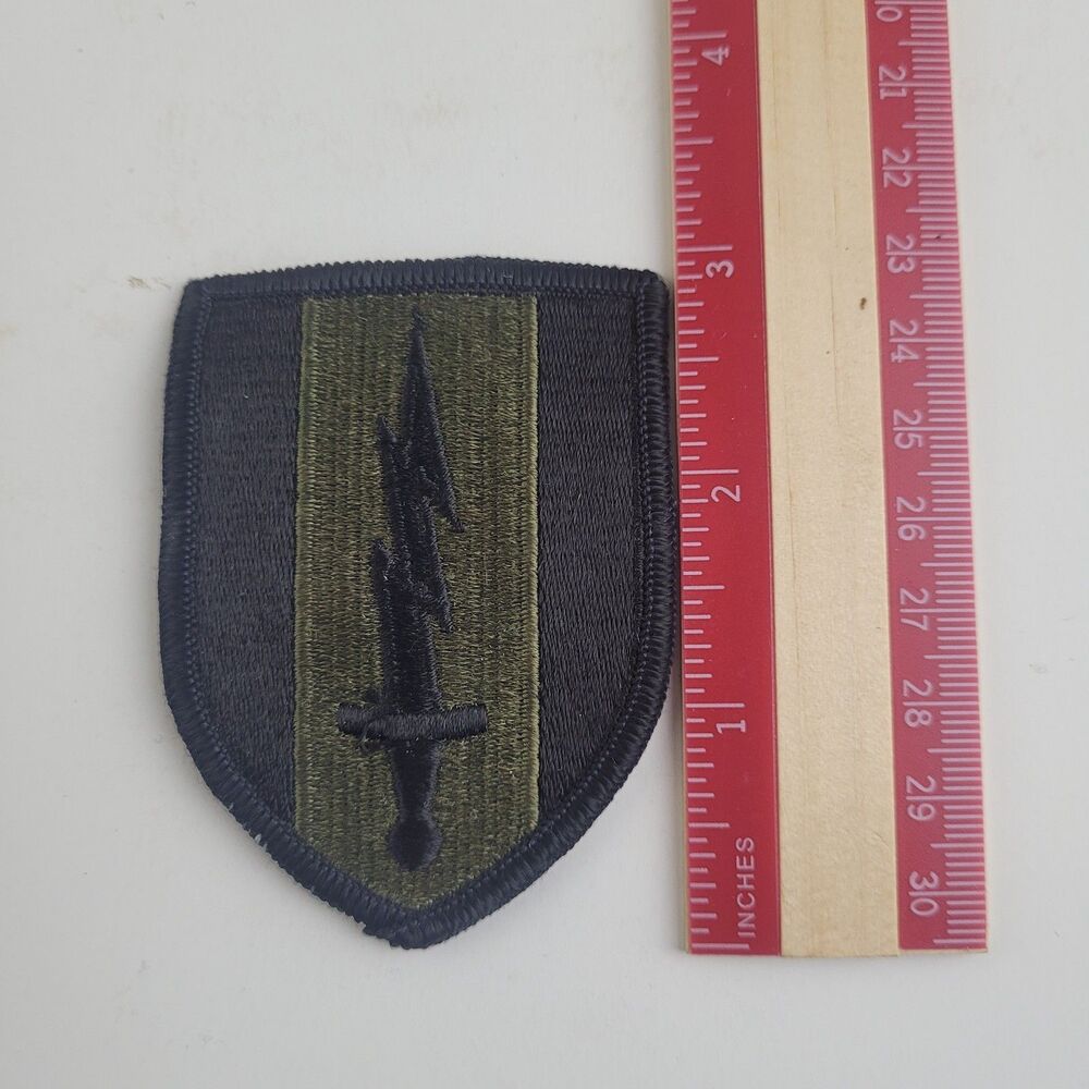 US 1ST Signal Brigade Patch subdued sew on style gently used